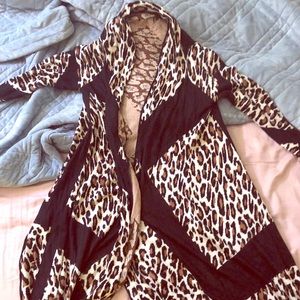Cheetah print cardigan